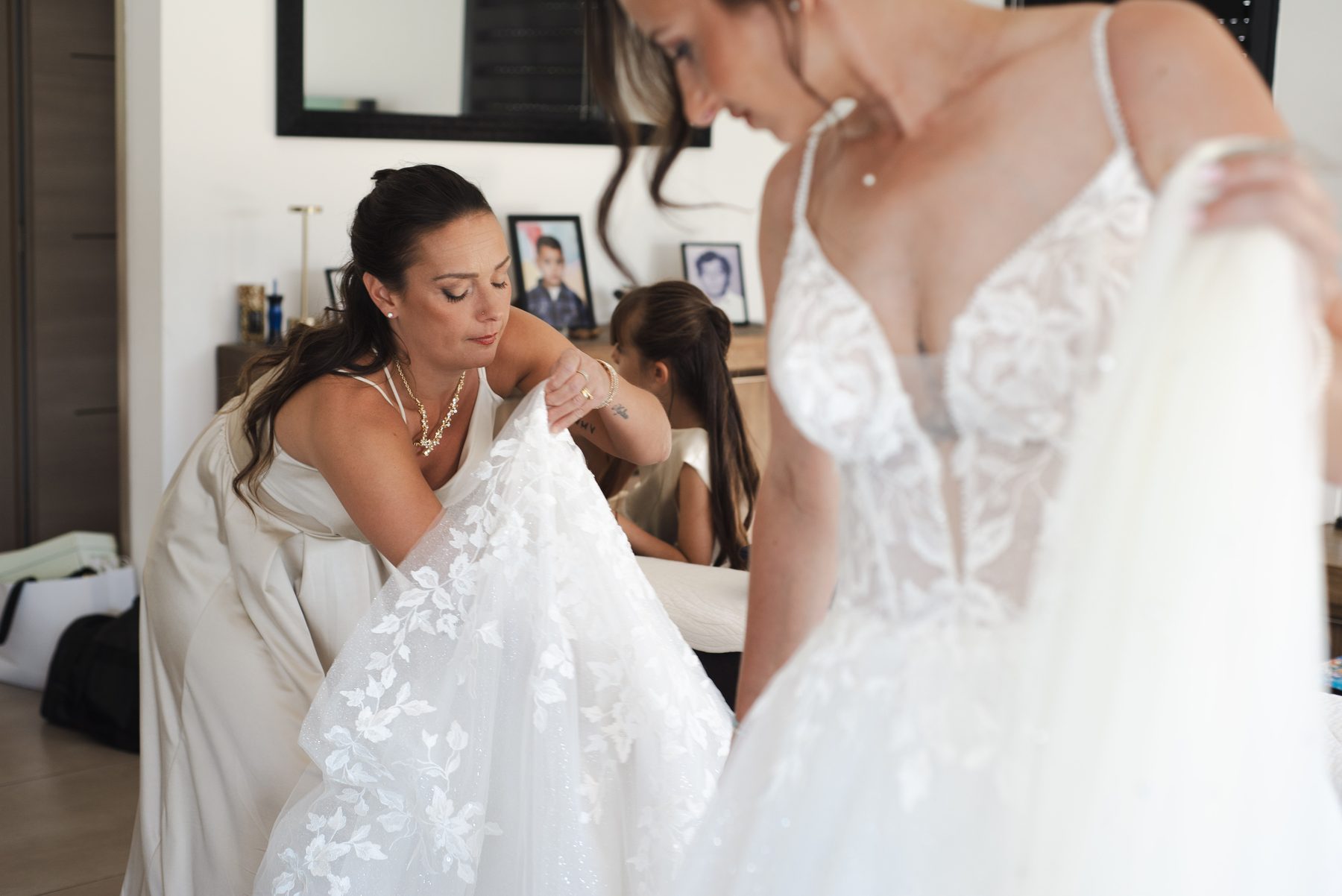 La robe de mariée avant la cérémonie